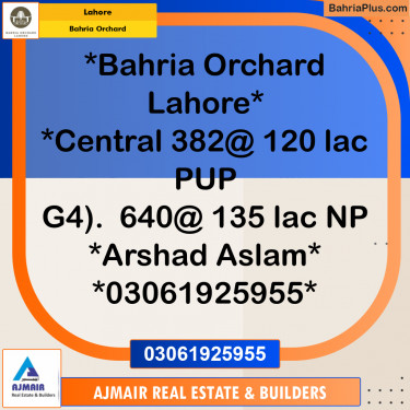 Residential Plot for Sale in Bahria Orchard, Lahore - (BP-195189)
