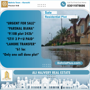 125 Sq. Yards Residential Plot for Sale in Precinct 10-B -  Bahria Town, Karachi - (BP-195196)