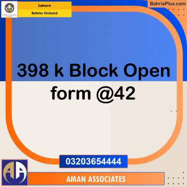 Residential Plot for Sale in Bahria Orchard, Lahore - (BP-195206)