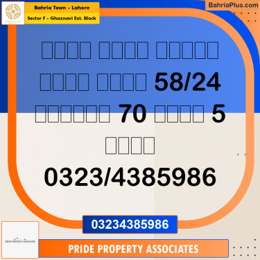 Residential Plot for Sale in Sector F - Ghaznavi Ext. Block -  Bahria Town, Lahore - (BP-195207)