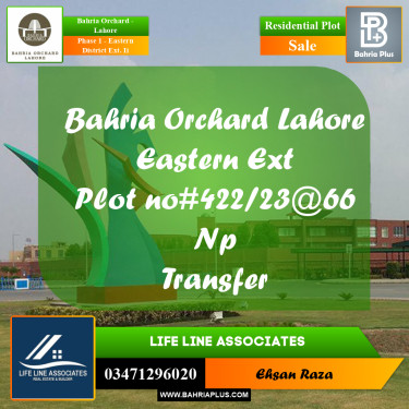 Residential Plot for Sale in Phase 1 - Eastern District Ext. II -  Bahria Orchard, Lahore - (BP-195265)
