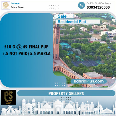 Residential Plot for Sale in Bahria Town, Lahore - (BP-195273)