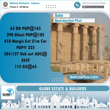 Residential Plot for Sale in Phase 4 - G5 Block -  Bahria Orchard, Lahore - (BP-195294)