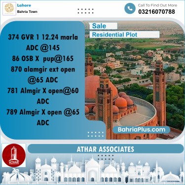 Residential Plot for Sale in Bahria Town, Lahore - (BP-195387)
