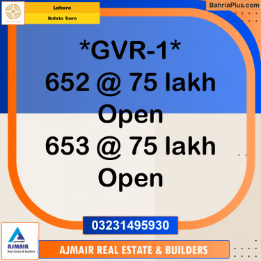 Residential Plot for Sale in Bahria Town, Lahore - (BP-195466)