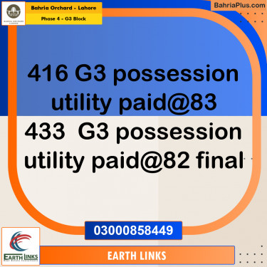 Residential Plot for Sale in Phase 4 - G3 Block -  Bahria Orchard, Lahore - (BP-195531)