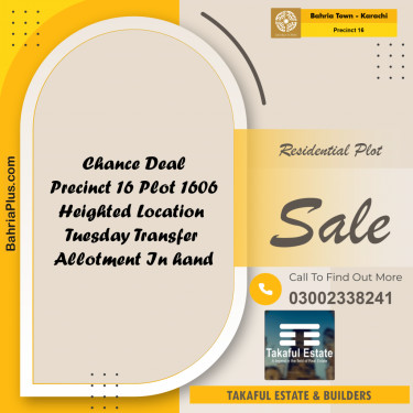 250 Sq. Yards Residential Plot for Sale in Precinct 16 -  Bahria Town, Karachi - (BP-195555)