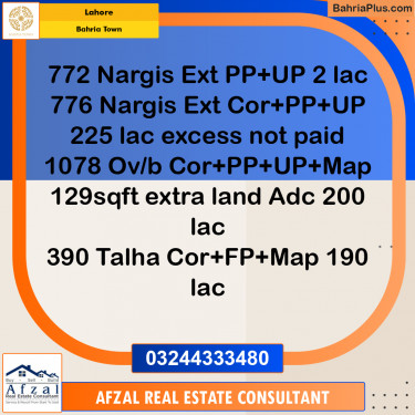 Residential Plot for Sale in Bahria Town, Lahore - (BP-195564)
