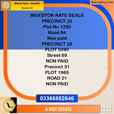 125 Sq. Yards Residential Plot for Sale in Precinct 25 -  Bahria Town, Karachi - (BP-195748)