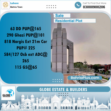 Residential Plot for Sale in Bahria Town, Lahore - (BP-195838)