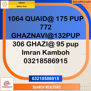 Residential Plot for Sale in Bahria Town, Lahore - (BP-195888)