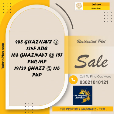Residential Plot for Sale in Bahria Town, Lahore - (BP-195910)
