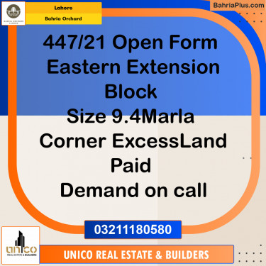 Residential Plot for Sale in Bahria Orchard, Lahore - (BP-195938)