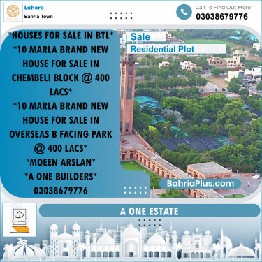Residential Plot for Sale in Bahria Town, Lahore - (BP-195954)
