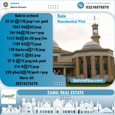 Residential Plot for Sale in Bahria Orchard, Lahore - (BP-196033)