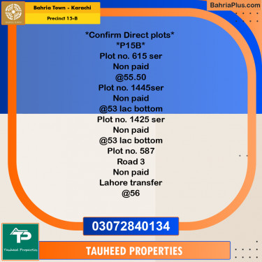 125 Sq. Yards Residential Plot for Sale in Precinct 15-B -  Bahria Town, Karachi - (BP-196054)