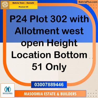 125 Sq. Yards Residential Plot for Sale in Precinct 24 -  Bahria Town, Karachi - (BP-196078)
