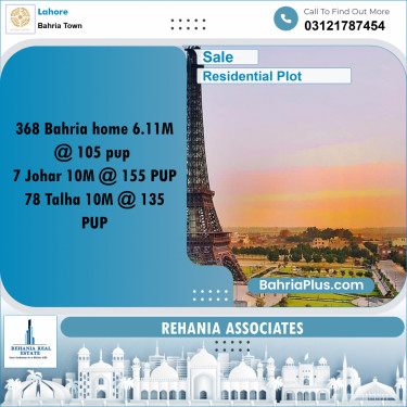 Residential Plot for Sale in Bahria Town, Lahore - (BP-196098)