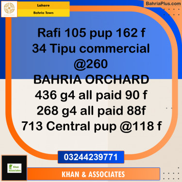 Residential Plot for Sale in Bahria Town, Lahore - (BP-196113)