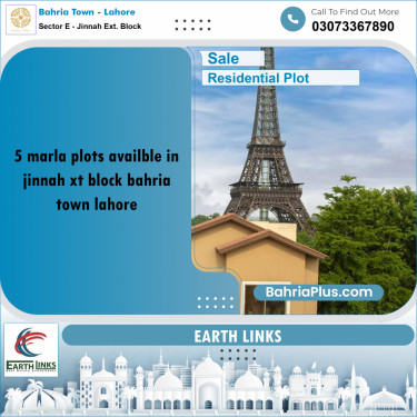 Residential Plot for Sale in Sector E - Jinnah Ext. Block -  Bahria Town, Lahore - (BP-196138)