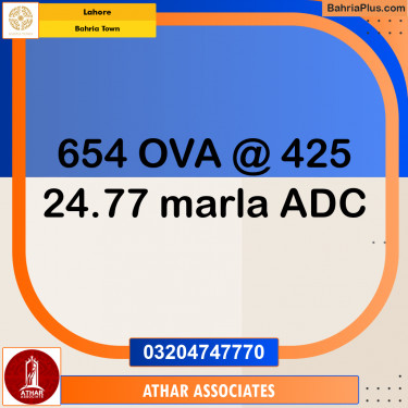 Residential Plot for Sale in Bahria Town, Lahore - (BP-196178)