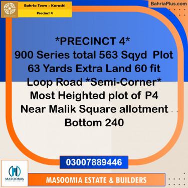 500 Sq. Yards Residential Plot for Sale in Precinct 4 -  Bahria Town, Karachi - (BP-196287)
