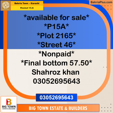 125 Sq. Yards Residential Plot for Sale in Precinct 15-A -  Bahria Town, Karachi - (BP-196320)