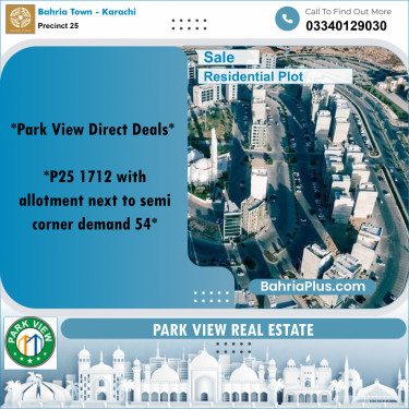 125 Sq. Yards Residential Plot for Sale in Precinct 25 -  Bahria Town, Karachi - (BP-196442)