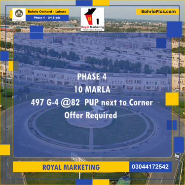 Residential Plot for Sale in Phase 4 - G4 Block -  Bahria Orchard, Lahore - (BP-196507)