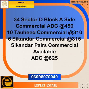 Commercial Plot for Sale in Bahria Town, Lahore - (BP-196579)