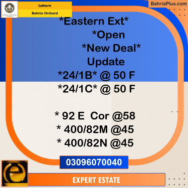 Residential Plot for Sale in Bahria Orchard, Lahore - (BP-196671)