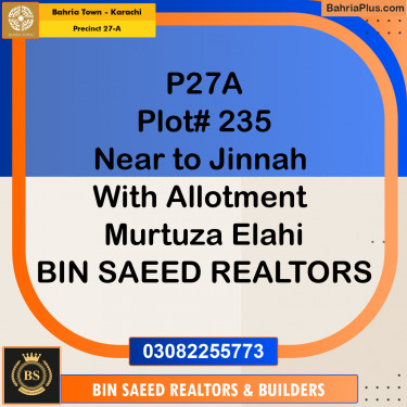 500 Sq. Yards Residential Plot for Sale in Precinct 27-A -  Bahria Town, Karachi - (BP-196676)