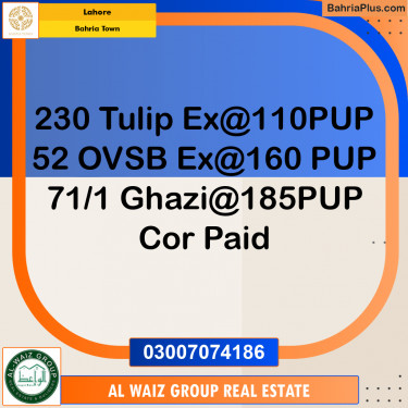 Residential Plot for Sale in Bahria Town, Lahore - (BP-196704)
