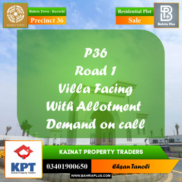 Residential Plot for Sale in Precinct 36 -  Bahria Town, Karachi - (BP-196720)
