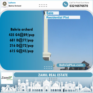Residential Plot for Sale in Bahria Orchard, Lahore - (BP-196727)