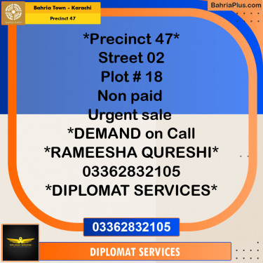 250 Sq. Yards Residential Plot for Sale in Precinct 47 -  Bahria Town, Karachi - (BP-196845)