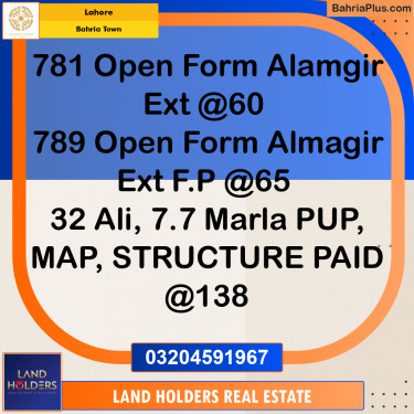 Residential Plot for Sale in Bahria Town, Lahore - (BP-196861)