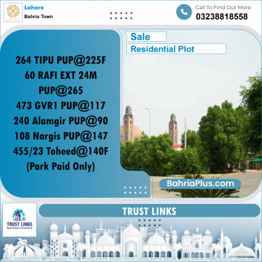 Residential Plot for Sale in Bahria Town, Lahore - (BP-196914)