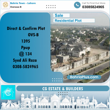 Residential Plot for Sale in Overseas B -  Bahria Town, Lahore - (BP-196946)