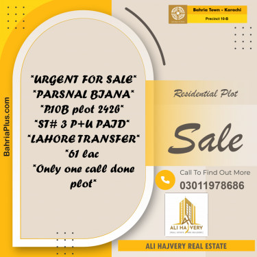 125 Sq. Yards Residential Plot for Sale in Precinct 10-B -  Bahria Town, Karachi - (BP-196985)