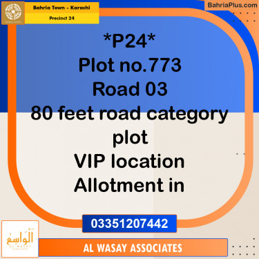 125 Sq. Yards Residential Plot for Sale in Precinct 24 -  Bahria Town, Karachi - (BP-197000)