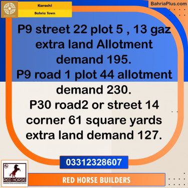 Residential Plot for Sale in Bahria Town, Karachi - (BP-197033)