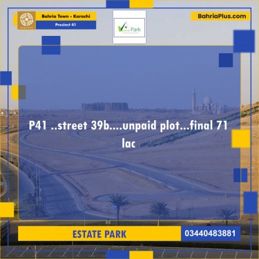 500 Sq. Yards Residential Plot for Sale in Precinct 41 -  Bahria Town, Karachi - (BP-197101)