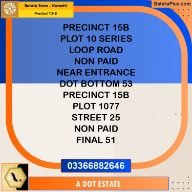 125 Sq. Yards Residential Plot for Sale in Precinct 15-B -  Bahria Town, Karachi - (BP-197140)