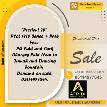 125 Sq. Yards Residential Plot for Sale in Precinct 28 -  Bahria Town, Karachi - (BP-197170)