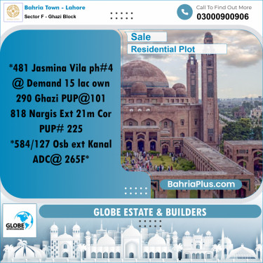 Residential Plot for Sale in Sector F - Ghazi Block -  Bahria Town, Lahore - (BP-197321)