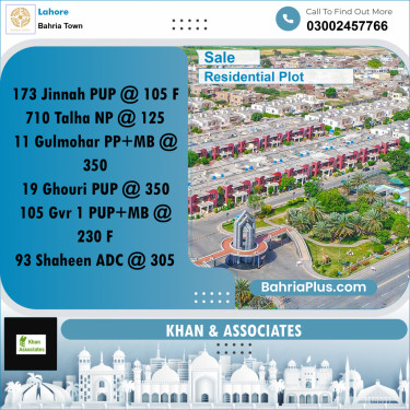 Residential Plot for Sale in Bahria Town, Lahore - (BP-197329)