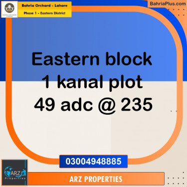 Residential Plot for Sale in Phase 1 - Eastern District -  Bahria Orchard, Lahore - (BP-197349)
