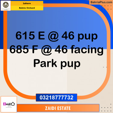 Residential Plot for Sale in Bahria Orchard, Lahore - (BP-197473)