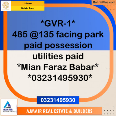 Residential Plot for Sale in Bahria Town, Lahore - (BP-197515)